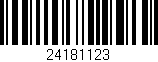 Código de barras (EAN, GTIN, SKU, ISBN): '24181123'