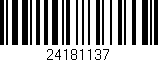 Código de barras (EAN, GTIN, SKU, ISBN): '24181137'