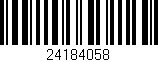 Código de barras (EAN, GTIN, SKU, ISBN): '24184058'