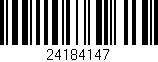 Código de barras (EAN, GTIN, SKU, ISBN): '24184147'