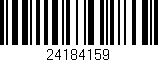 Código de barras (EAN, GTIN, SKU, ISBN): '24184159'