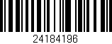 Código de barras (EAN, GTIN, SKU, ISBN): '24184196'