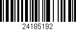 Código de barras (EAN, GTIN, SKU, ISBN): '24185192'