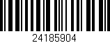 Código de barras (EAN, GTIN, SKU, ISBN): '24185904'