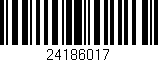 Código de barras (EAN, GTIN, SKU, ISBN): '24186017'
