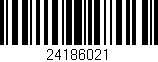 Código de barras (EAN, GTIN, SKU, ISBN): '24186021'