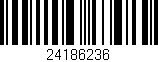 Código de barras (EAN, GTIN, SKU, ISBN): '24186236'