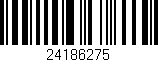 Código de barras (EAN, GTIN, SKU, ISBN): '24186275'