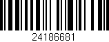 Código de barras (EAN, GTIN, SKU, ISBN): '24186681'