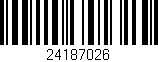 Código de barras (EAN, GTIN, SKU, ISBN): '24187026'