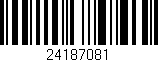 Código de barras (EAN, GTIN, SKU, ISBN): '24187081'
