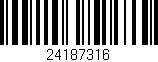 Código de barras (EAN, GTIN, SKU, ISBN): '24187316'