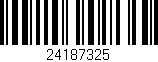 Código de barras (EAN, GTIN, SKU, ISBN): '24187325'