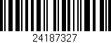 Código de barras (EAN, GTIN, SKU, ISBN): '24187327'