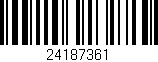 Código de barras (EAN, GTIN, SKU, ISBN): '24187361'