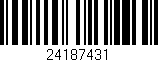 Código de barras (EAN, GTIN, SKU, ISBN): '24187431'