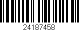 Código de barras (EAN, GTIN, SKU, ISBN): '24187458'