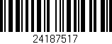 Código de barras (EAN, GTIN, SKU, ISBN): '24187517'