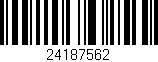 Código de barras (EAN, GTIN, SKU, ISBN): '24187562'