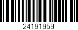 Código de barras (EAN, GTIN, SKU, ISBN): '24191959'
