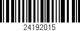 Código de barras (EAN, GTIN, SKU, ISBN): '24192015'