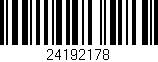 Código de barras (EAN, GTIN, SKU, ISBN): '24192178'