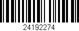 Código de barras (EAN, GTIN, SKU, ISBN): '24192274'