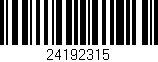 Código de barras (EAN, GTIN, SKU, ISBN): '24192315'