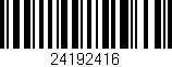 Código de barras (EAN, GTIN, SKU, ISBN): '24192416'
