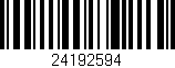 Código de barras (EAN, GTIN, SKU, ISBN): '24192594'