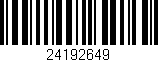 Código de barras (EAN, GTIN, SKU, ISBN): '24192649'