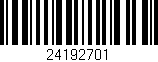 Código de barras (EAN, GTIN, SKU, ISBN): '24192701'