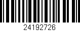 Código de barras (EAN, GTIN, SKU, ISBN): '24192726'