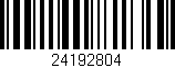 Código de barras (EAN, GTIN, SKU, ISBN): '24192804'