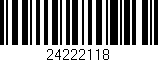 Código de barras (EAN, GTIN, SKU, ISBN): '24222118'