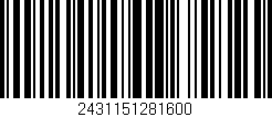 Código de barras (EAN, GTIN, SKU, ISBN): '2431151281600'