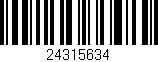 Código de barras (EAN, GTIN, SKU, ISBN): '24315634'