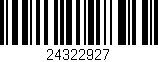 Código de barras (EAN, GTIN, SKU, ISBN): '24322927'
