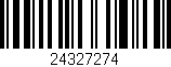 Código de barras (EAN, GTIN, SKU, ISBN): '24327274'