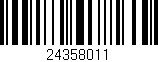 Código de barras (EAN, GTIN, SKU, ISBN): '24358011'