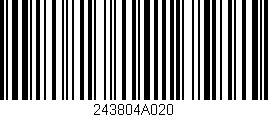 Código de barras (EAN, GTIN, SKU, ISBN): '243804A020'