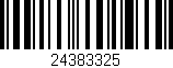 Código de barras (EAN, GTIN, SKU, ISBN): '24383325'