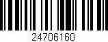 Código de barras (EAN, GTIN, SKU, ISBN): '24706160'