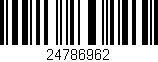 Código de barras (EAN, GTIN, SKU, ISBN): '24786962'