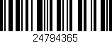 Código de barras (EAN, GTIN, SKU, ISBN): '24794365'