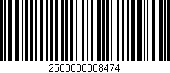 Código de barras (EAN, GTIN, SKU, ISBN): '2500000008474'