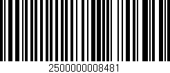 Código de barras (EAN, GTIN, SKU, ISBN): '2500000008481'