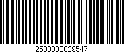 Código de barras (EAN, GTIN, SKU, ISBN): '2500000029547'