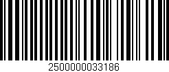Código de barras (EAN, GTIN, SKU, ISBN): '2500000033186'