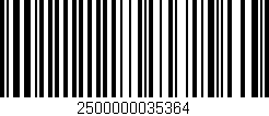Código de barras (EAN, GTIN, SKU, ISBN): '2500000035364'